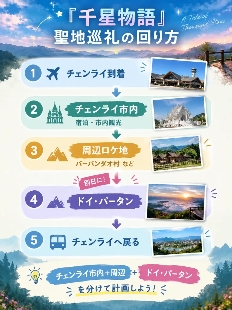『千星物語』聖地巡礼の回り方｜チェンライ・パーパンダオ・ドイ・パータン