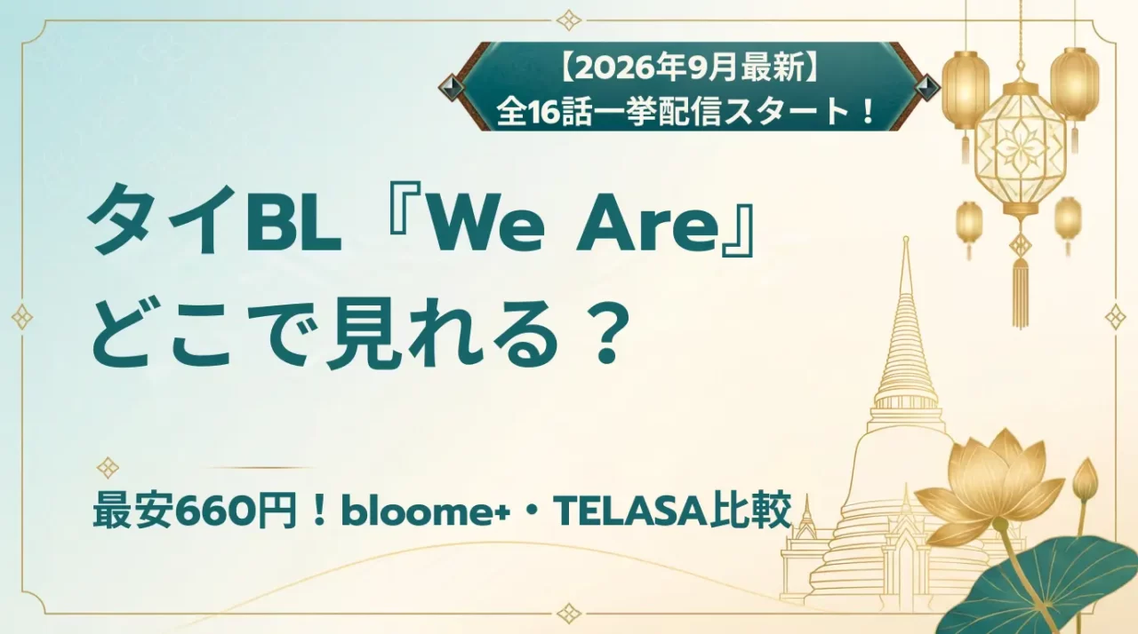 【2026年最新】We Areはどこで見れる？配信・料金を比較