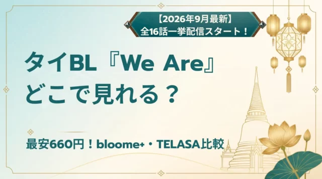 【2026年最新】We Areはどこで見れる？配信・料金を比較